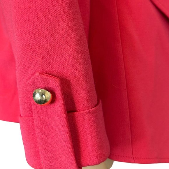 Isabella De Marco Womens Open Blazer Size 8 Coral Mid Length Lined - Picture 9 of 14